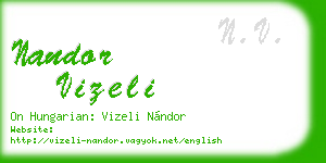 nandor vizeli business card